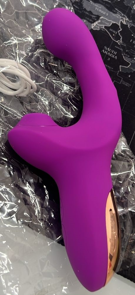 Women Clit Sucker Dual Vibrator Purple Chargeable