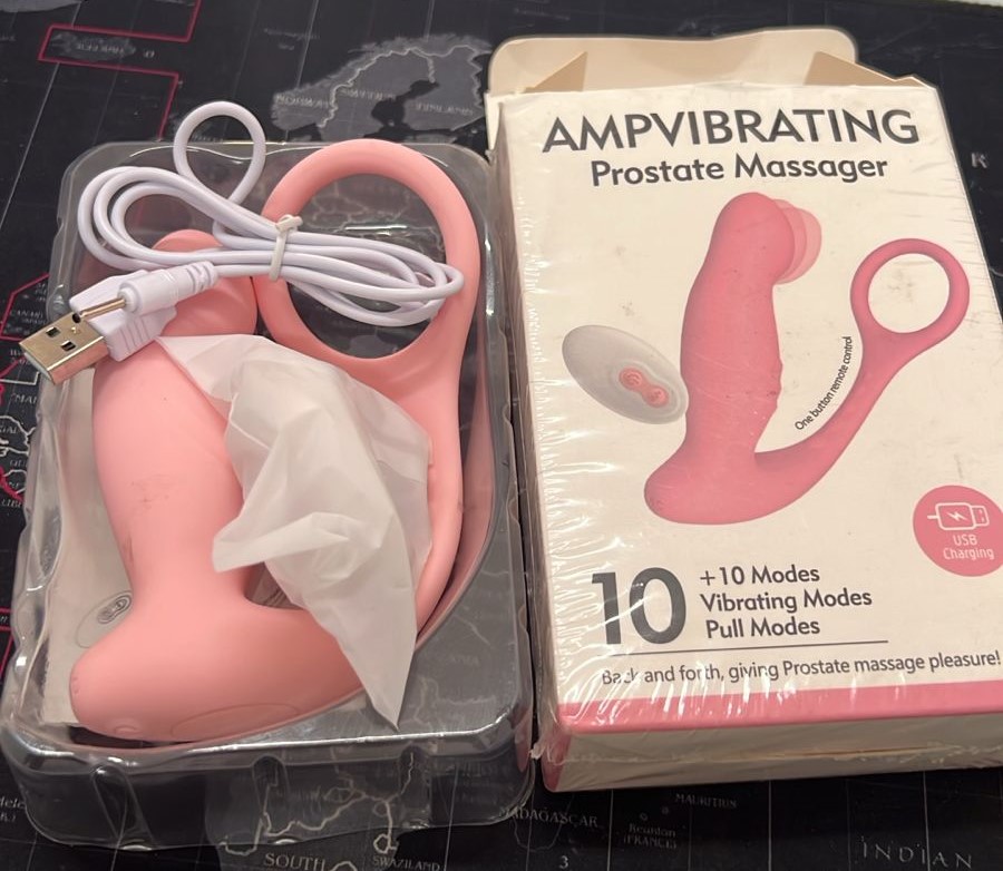 Pink Prostate Massager AMP Vibrating 10+ Modes