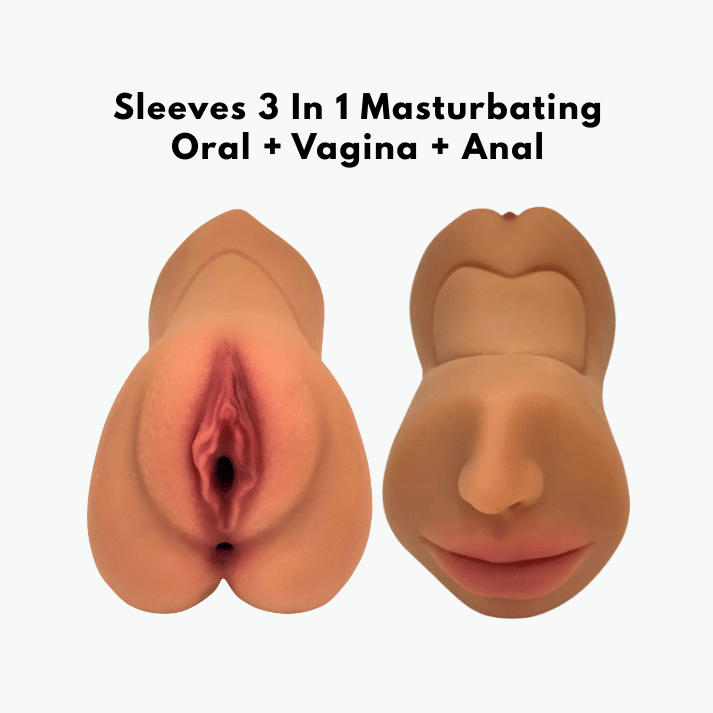 Sleeves 3 In 1 Masturbating Oral + Vagina + Anal