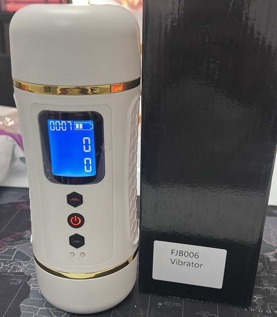 Male Vibrating Masturbator 2 In 1 Digital Display