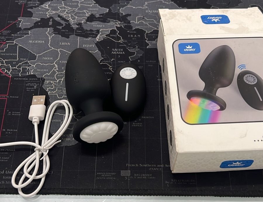 Black Ruby Anal Butt Plug Remote Contral Vibrator